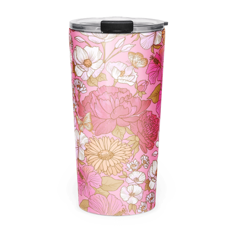 Apple cherry flowers – Tapered stainless steel tumbler