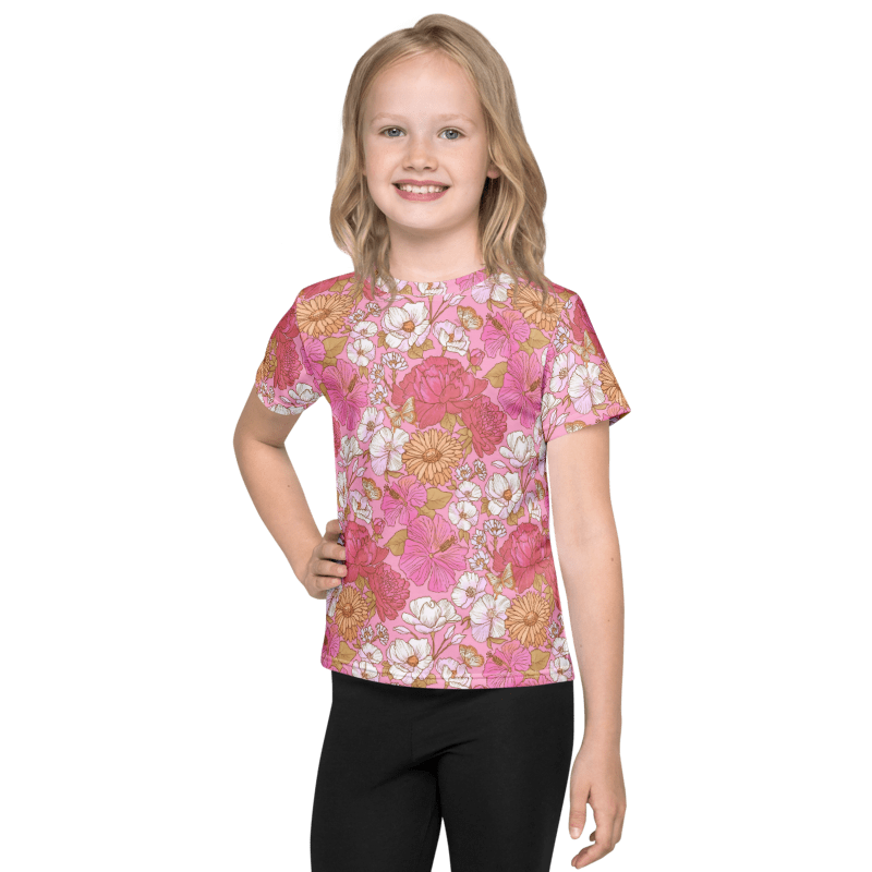 Apple cherry flowers - Kids crew neck t-shirt