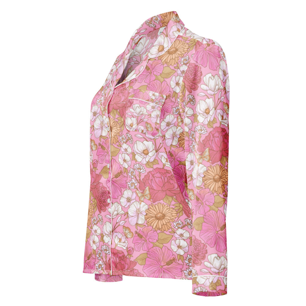 Apple cherry flowers – Women’s long sleeve pajama top