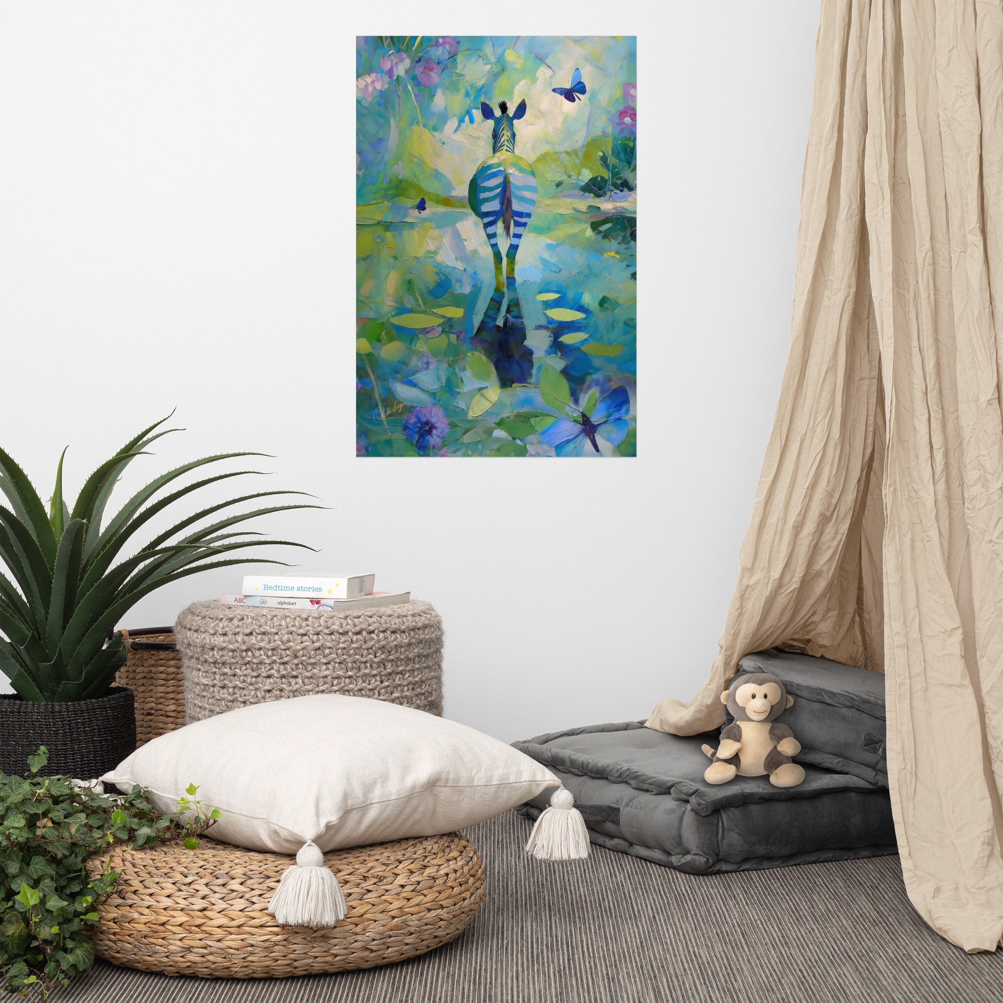 Zebranight – Enhanced Matte Paper Poster (in)