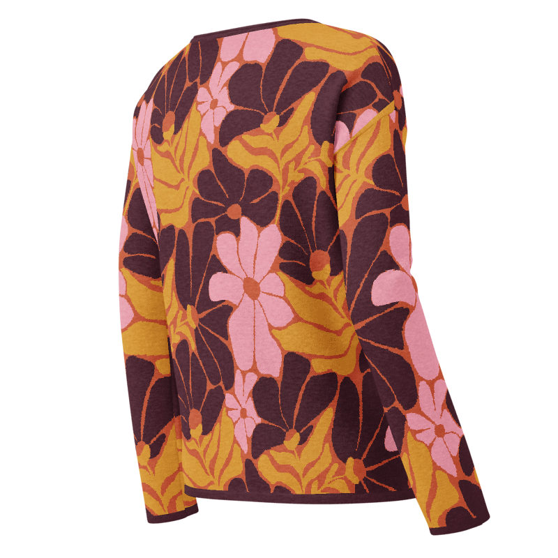 Happy 70s – Women’s straight bottom knitted sweater