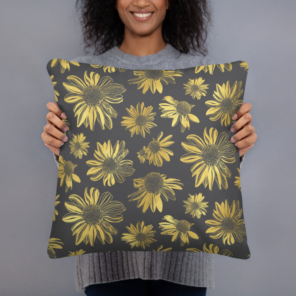 Golden flowers – Basic Pillow