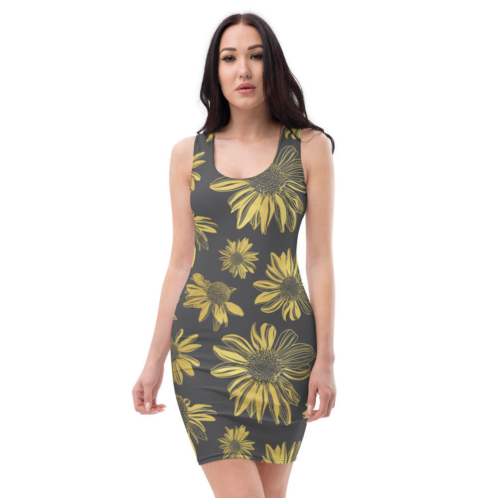 Sublimation Cut & Sew Dress - Golden flowers
