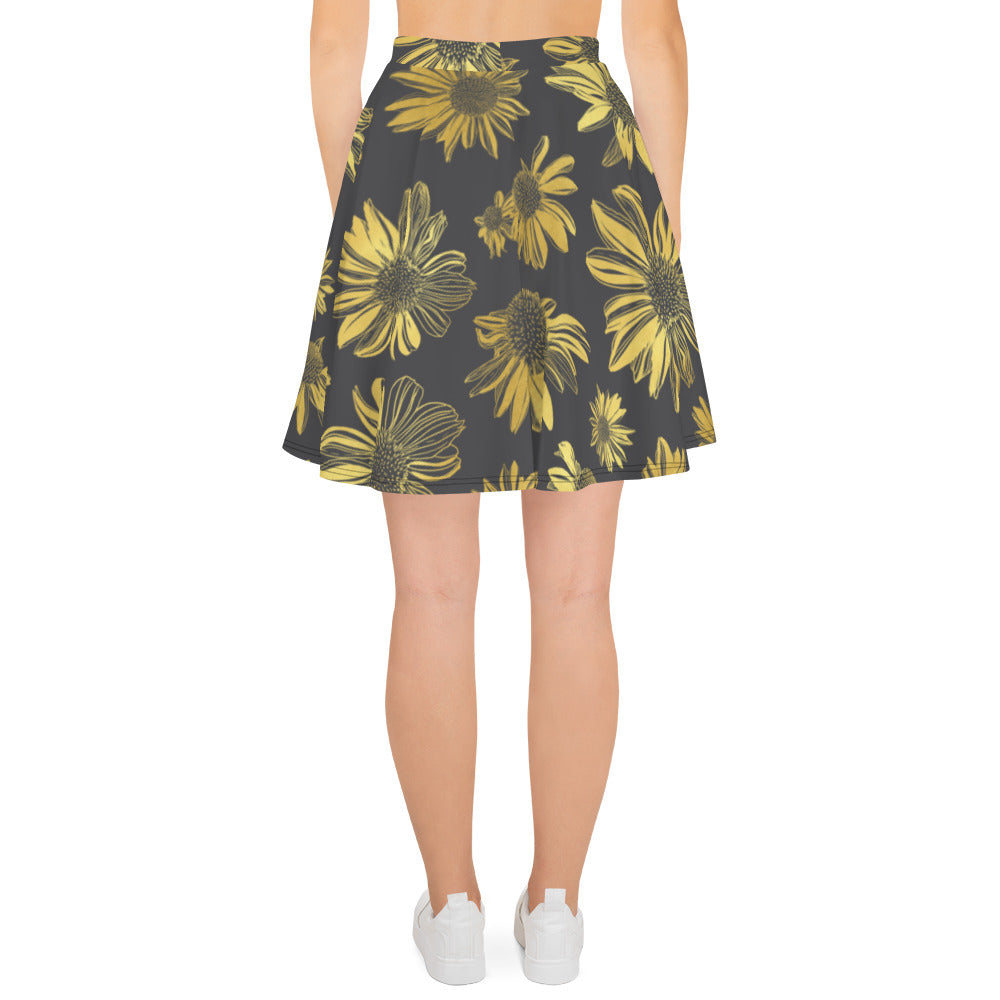 Skater Skirt - Golden flowers
