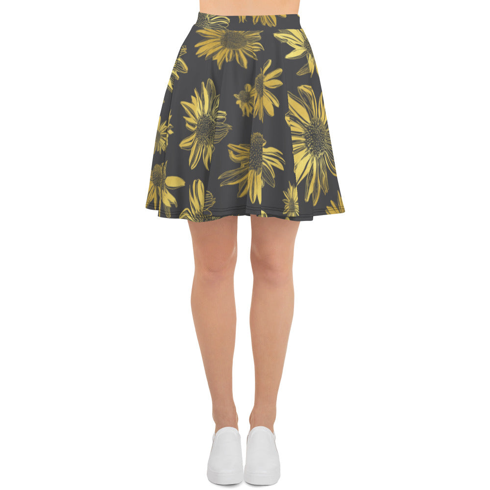 Skater Skirt - Golden flowers
