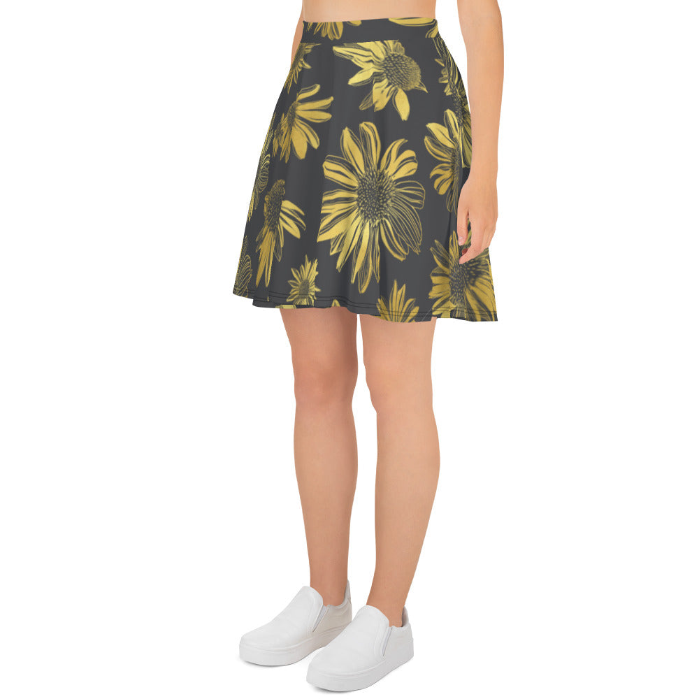 Skater Skirt - Golden flowers