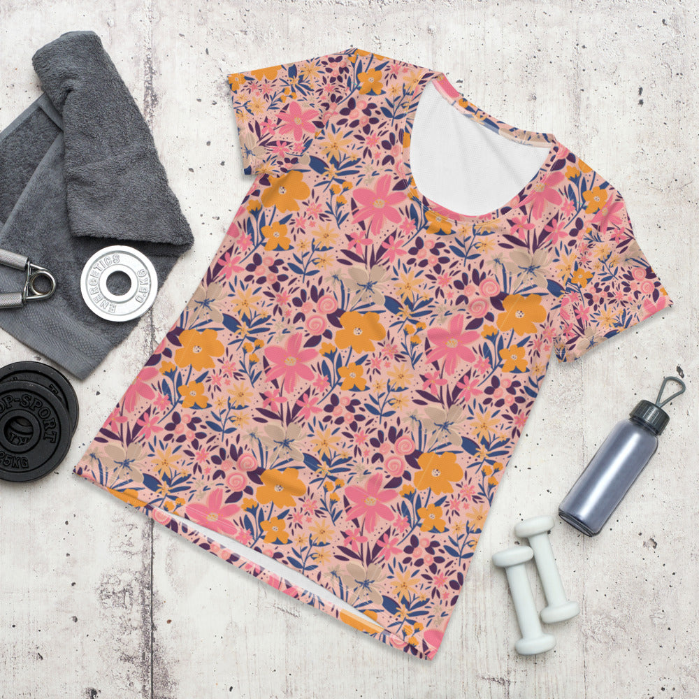 Summer romance – All-Over Print Women's Athletic T-shirt