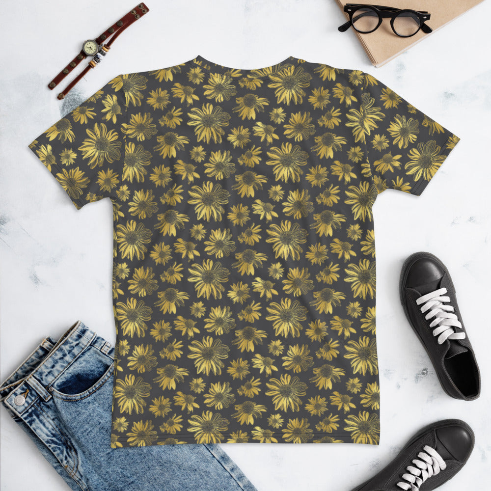 Women's T-shirt - Golden flowers