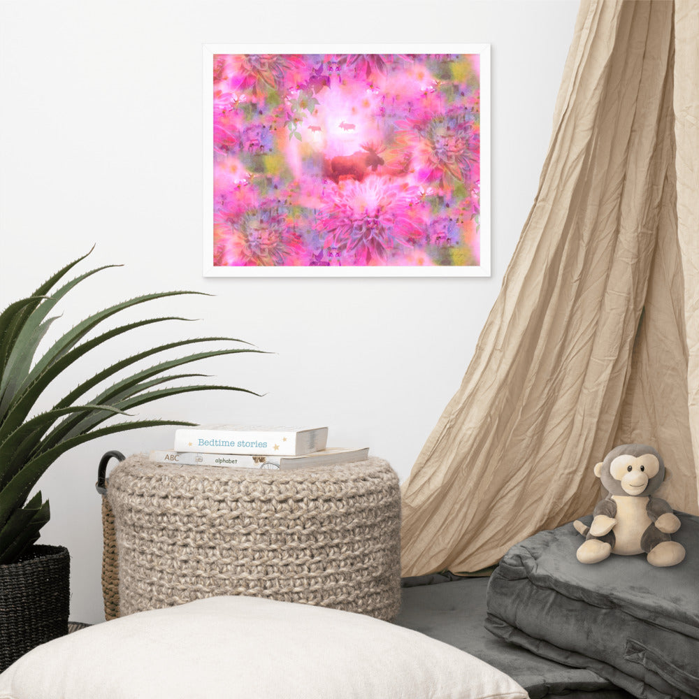 Fairytail moose and friends – Framed poster