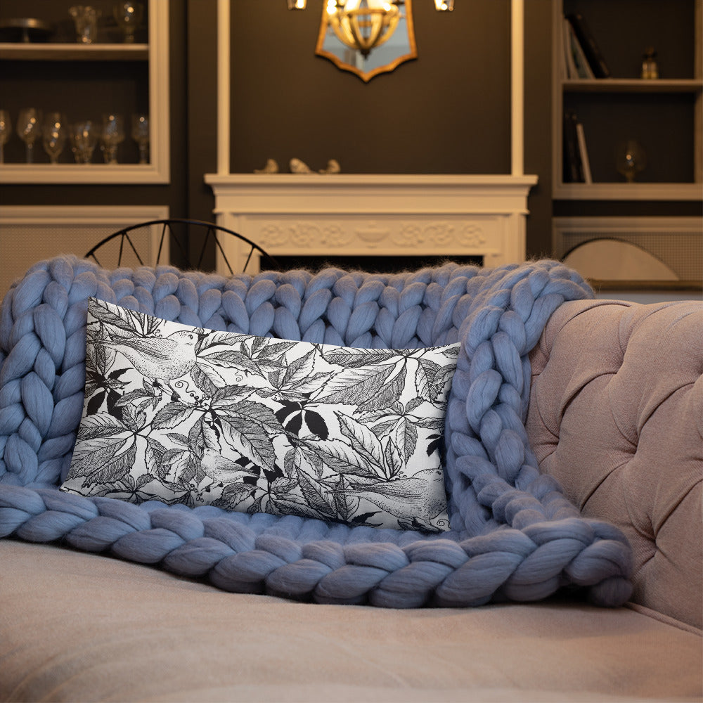 Premium Pillow - Black&White birds