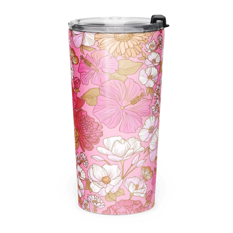 Apple cherry flowers – Tapered stainless steel tumbler