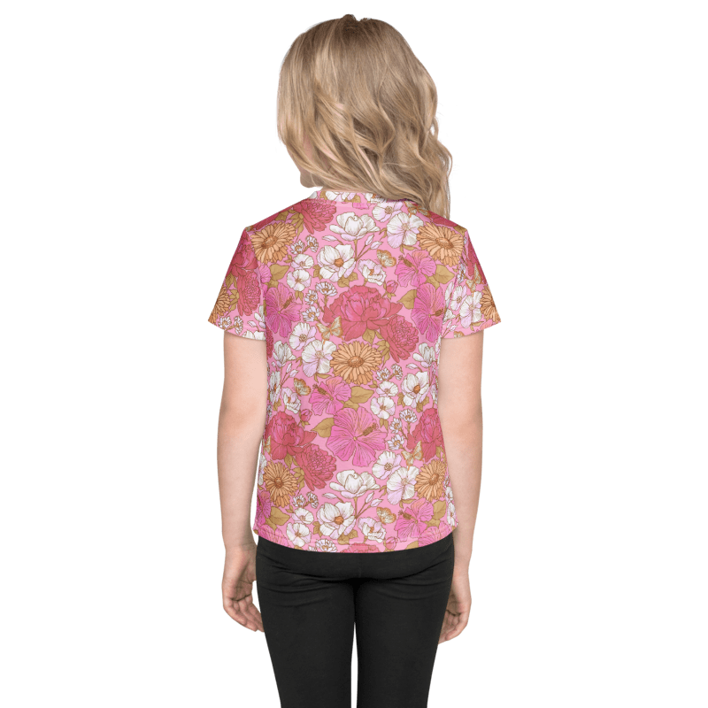 Apple cherry flowers - Kids crew neck t-shirt