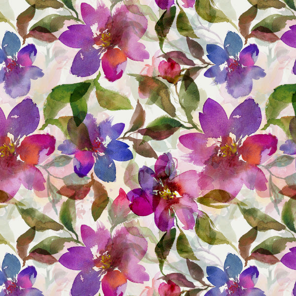 Loose watercolor flowers