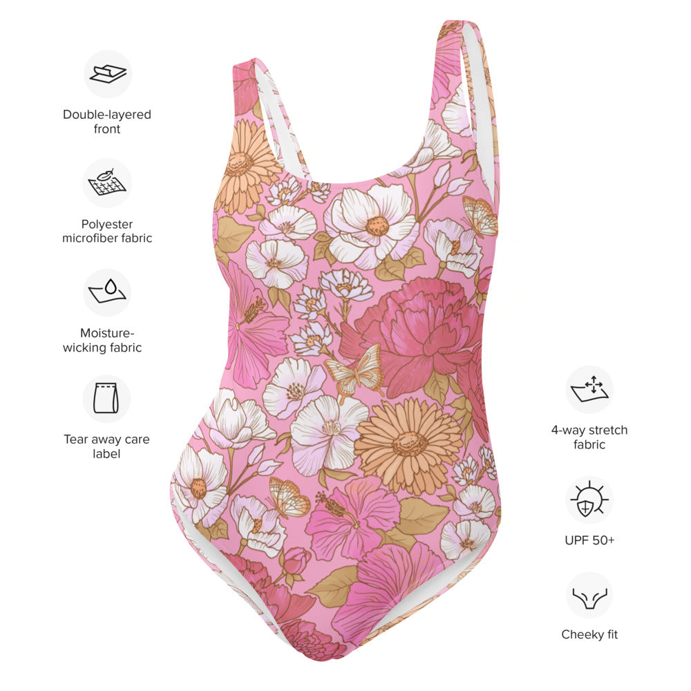 Apple cherry flowers – One-Piece Swimsuit