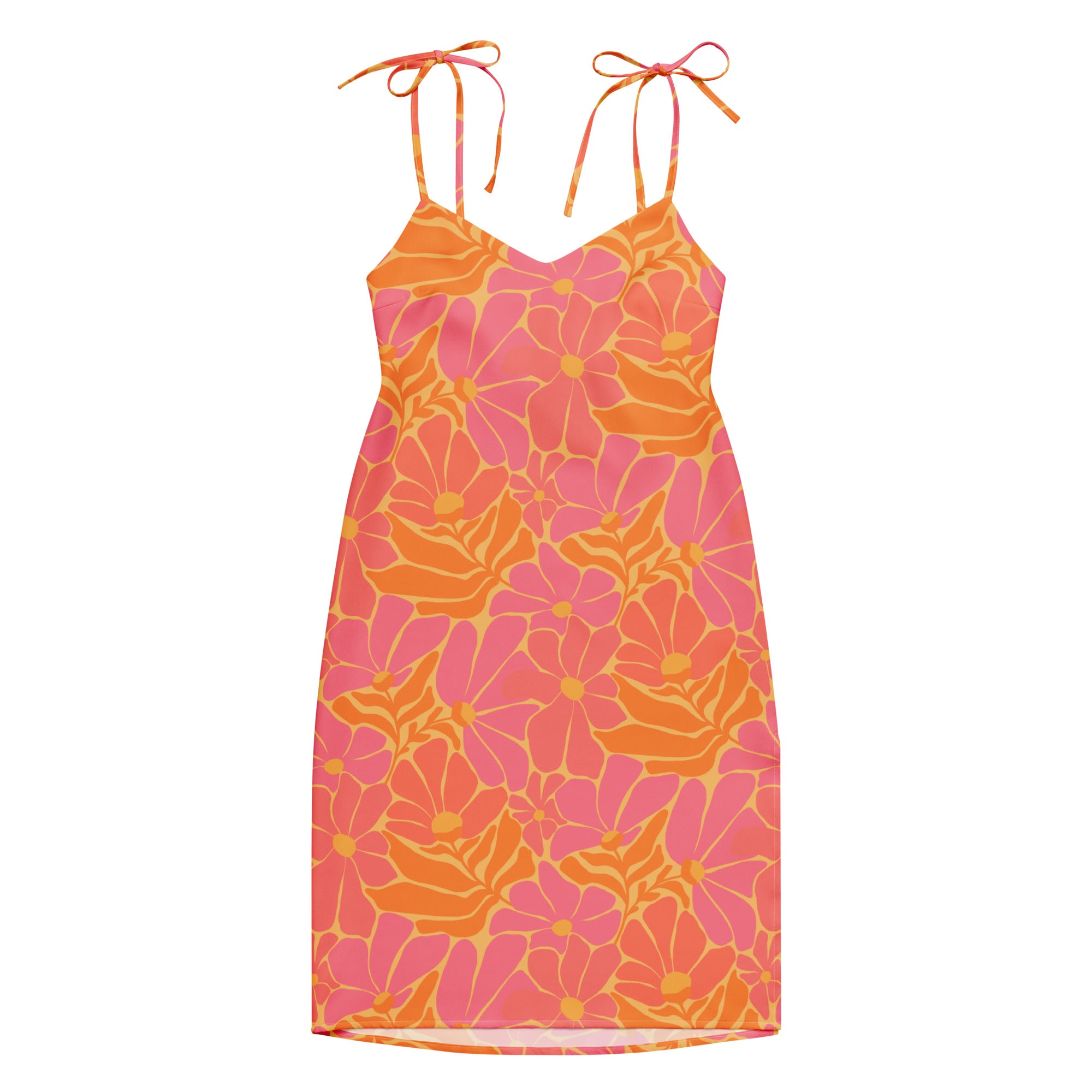 Happy 70s – Tie-strap midi dress