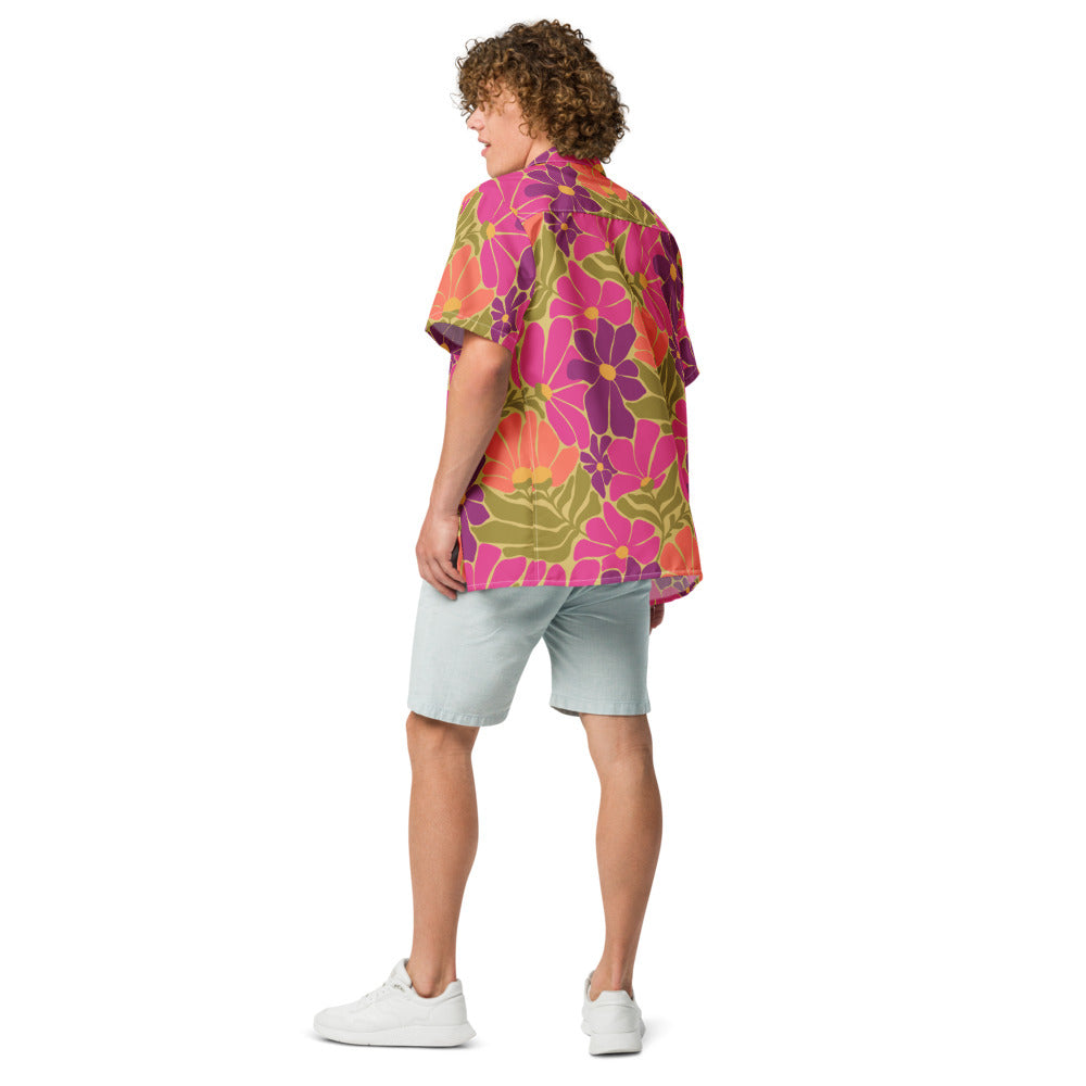 Happy 70s - Unisex button shirt