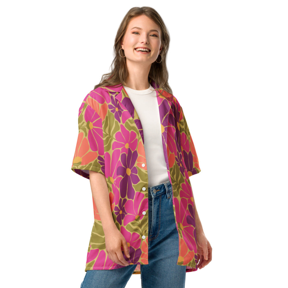 Happy 70s - Unisex button shirt