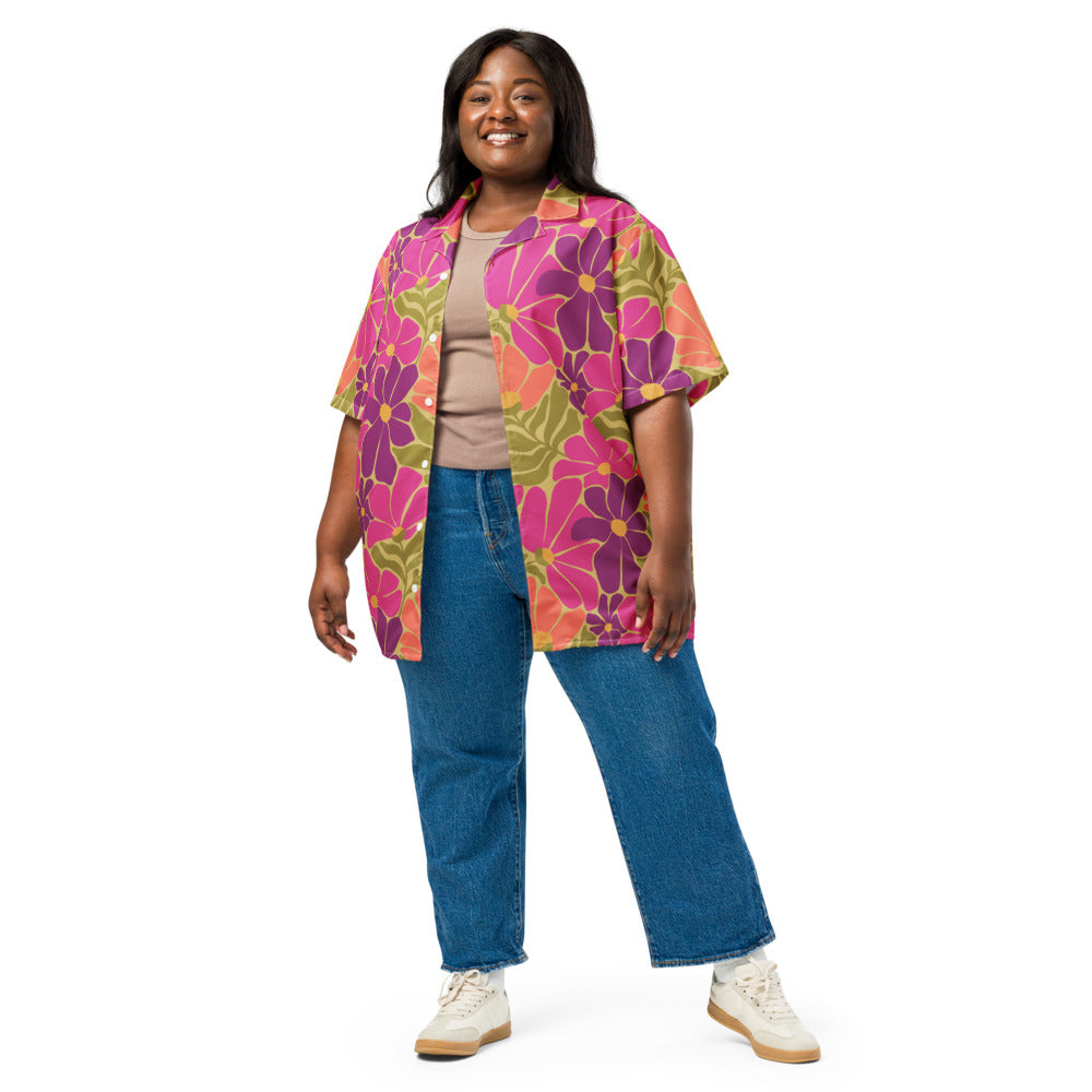 Happy 70s - Unisex button shirt