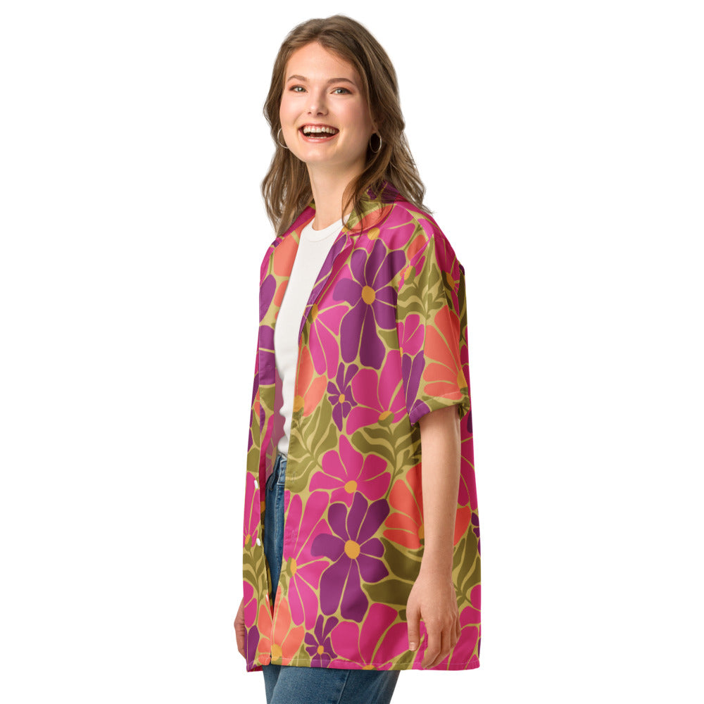 Happy 70s - Unisex button shirt