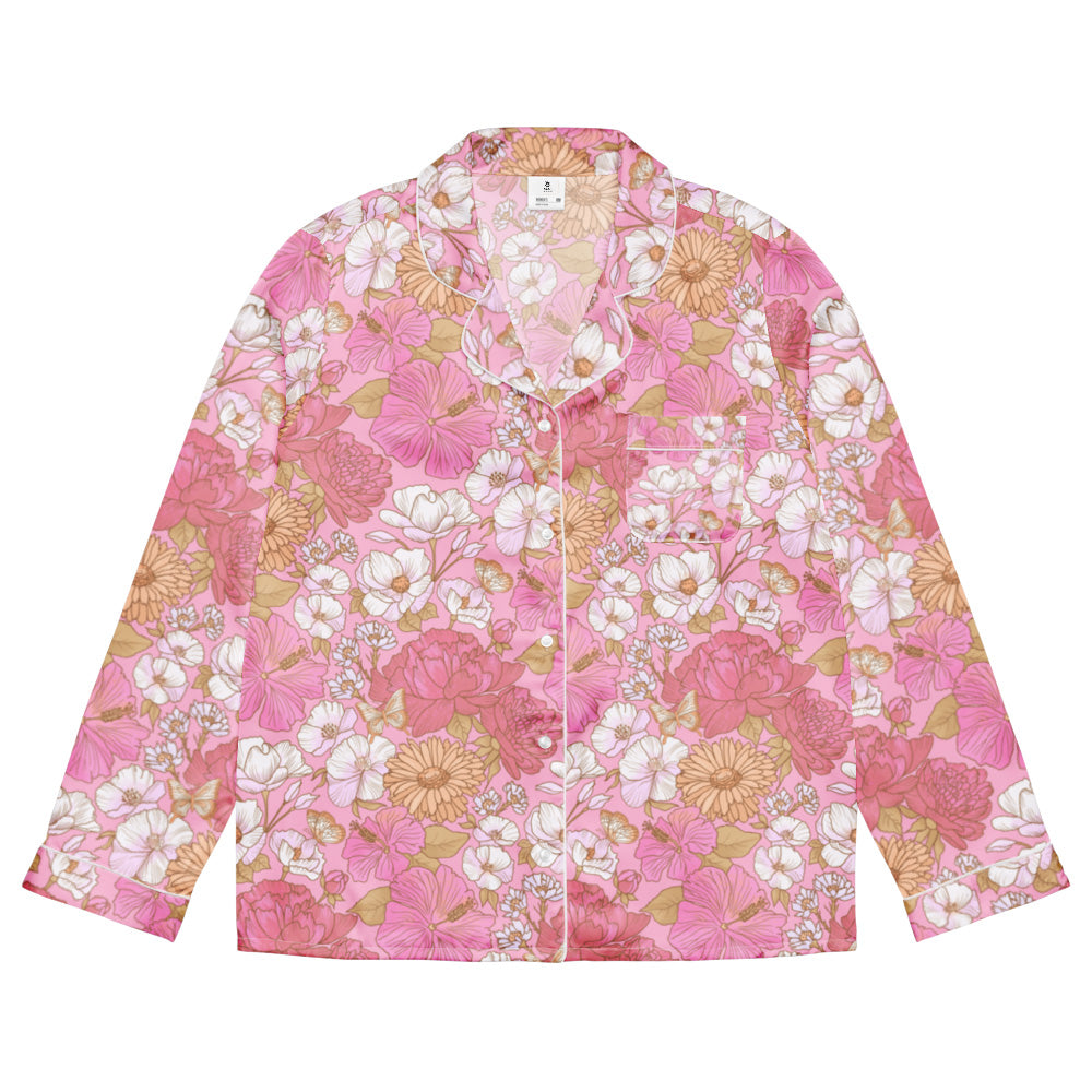 Apple cherry flowers – Women’s long sleeve pajama top