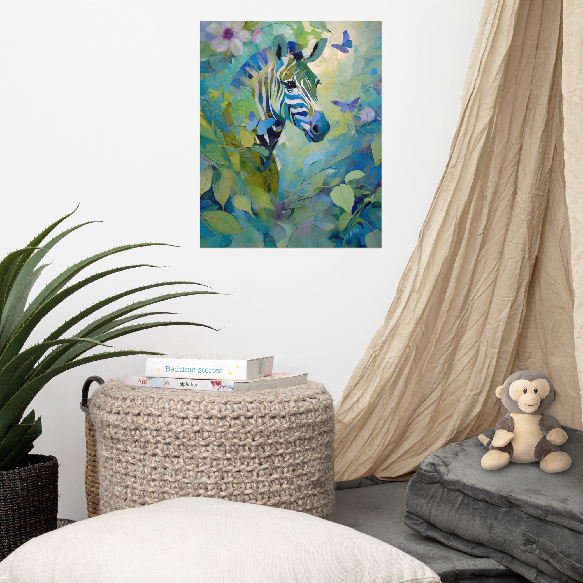 Zebranight – Enhanced Matte Paper Poster (in)