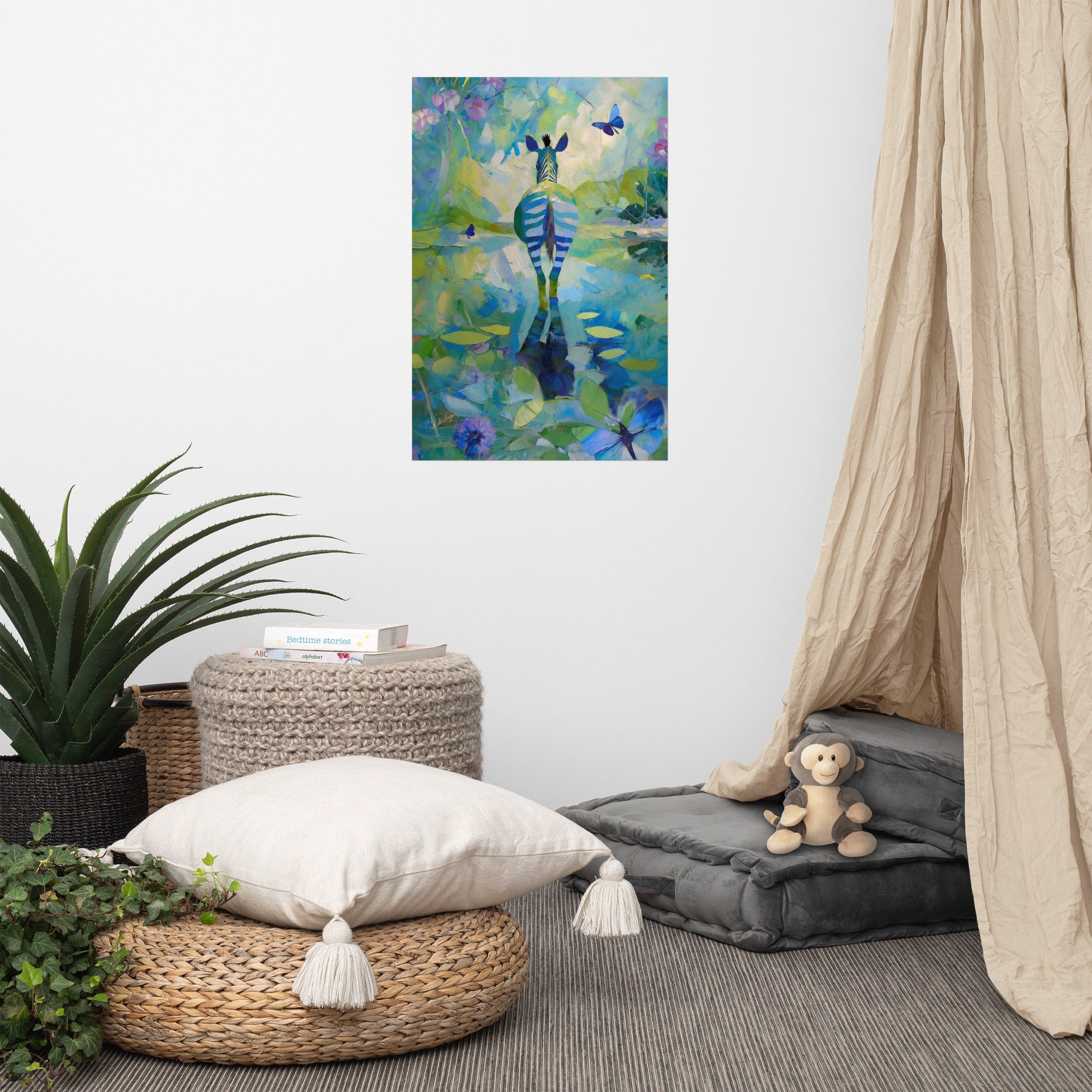 Zebranight – Enhanced Matte Paper Poster (in)