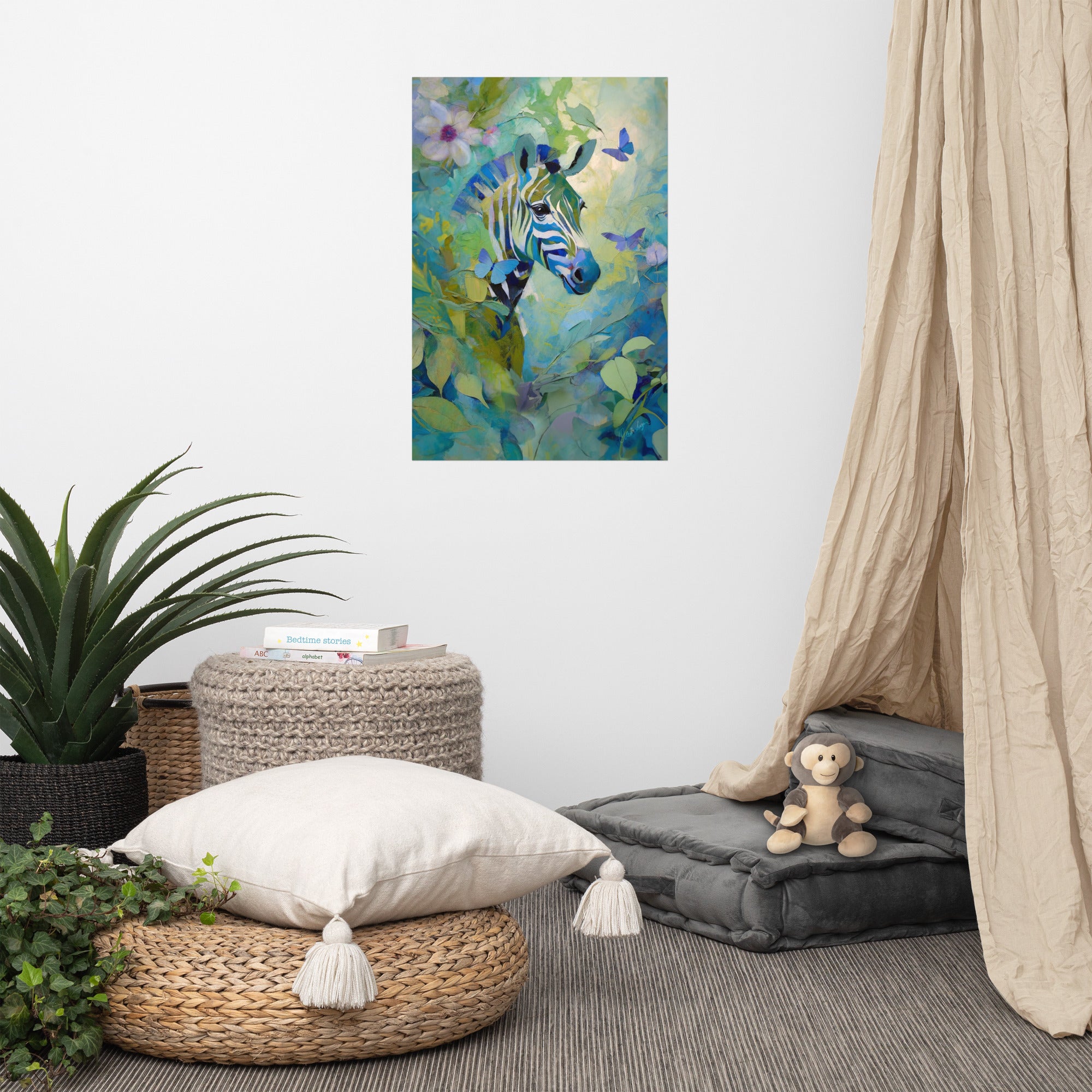 Zebranight – Enhanced Matte Paper Poster (in)