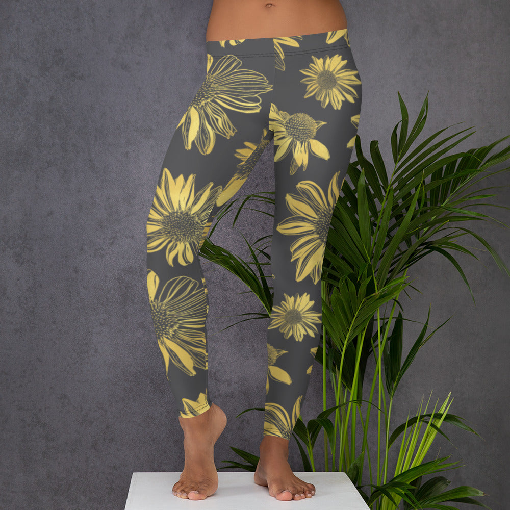 Leggings - Golden flowers
