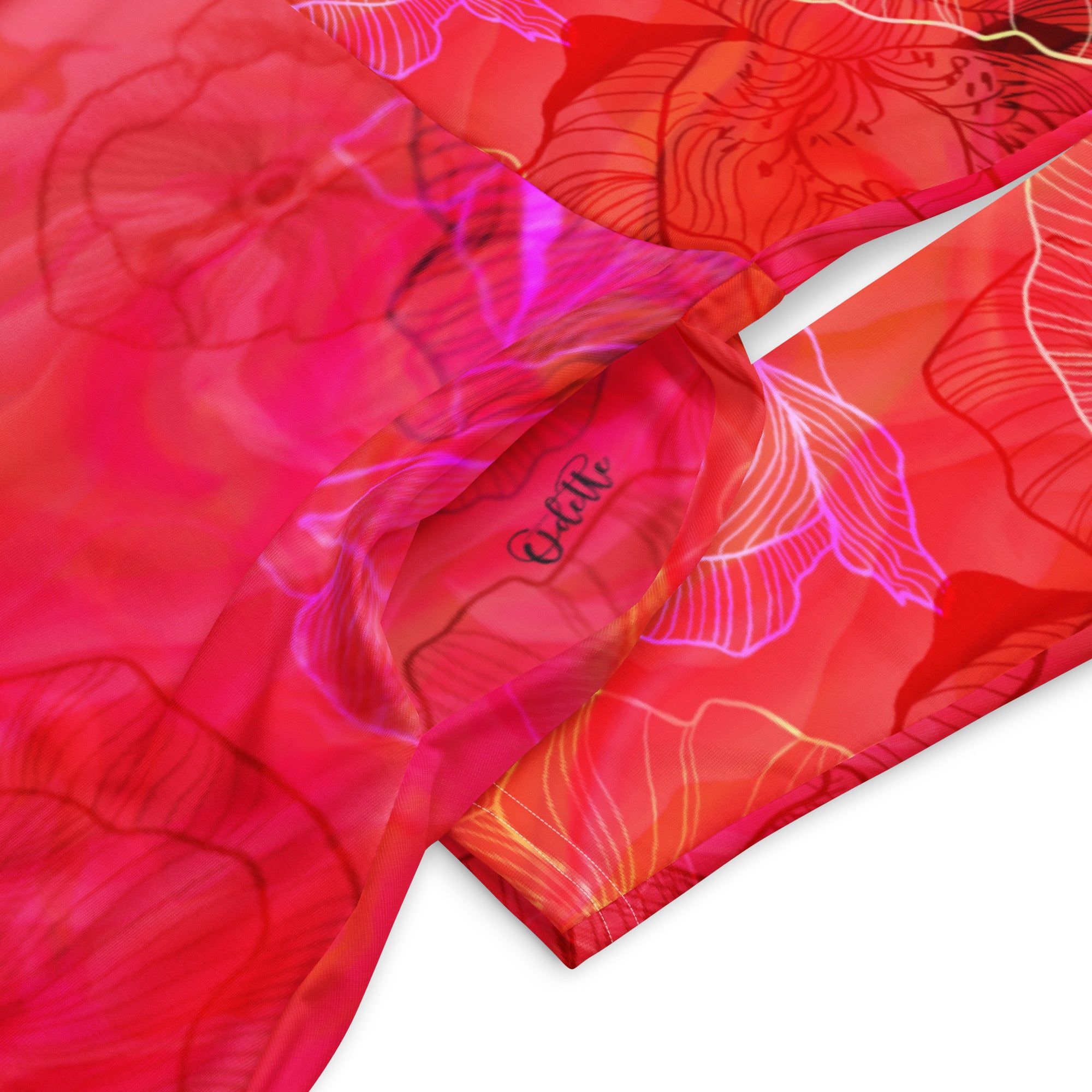 Passion – All-over print long sleeve midi dress