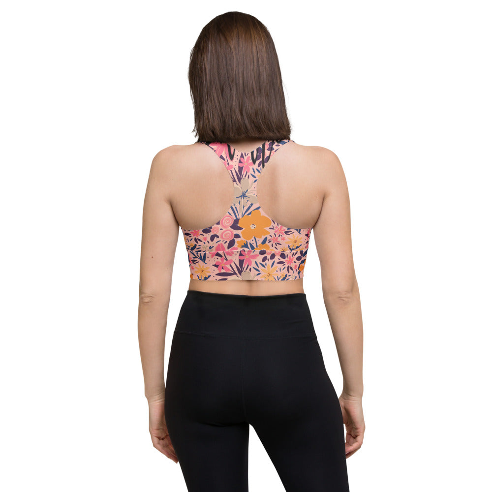 Summer romance - Longline sports bra