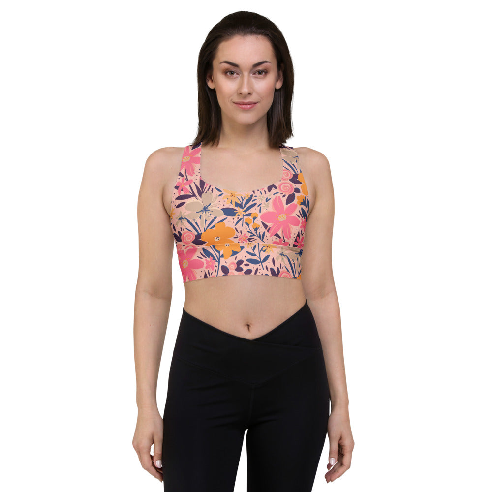 Summer romance - Longline sports bra