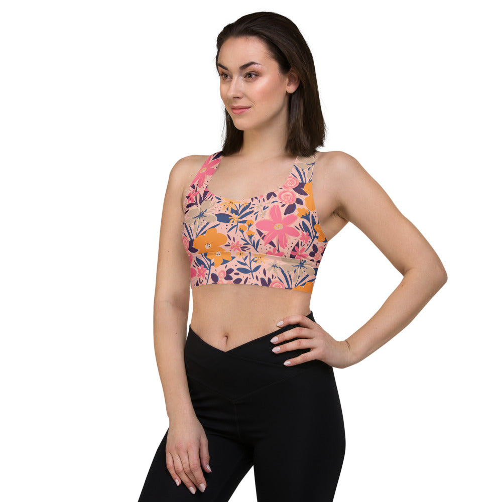 Summer romance - Longline sports bra