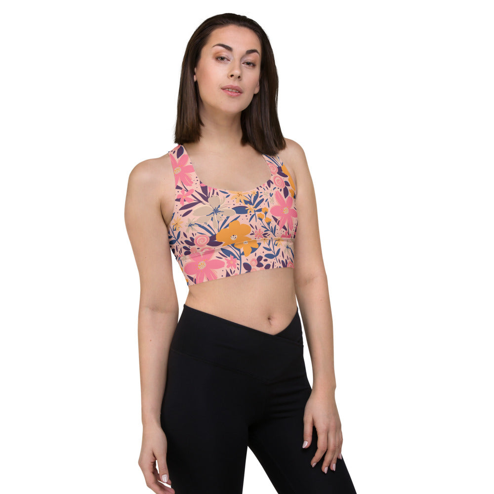 Summer romance - Longline sports bra
