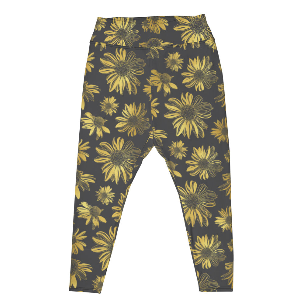 Golden flowers – All-Over Print Plus Size Leggings
