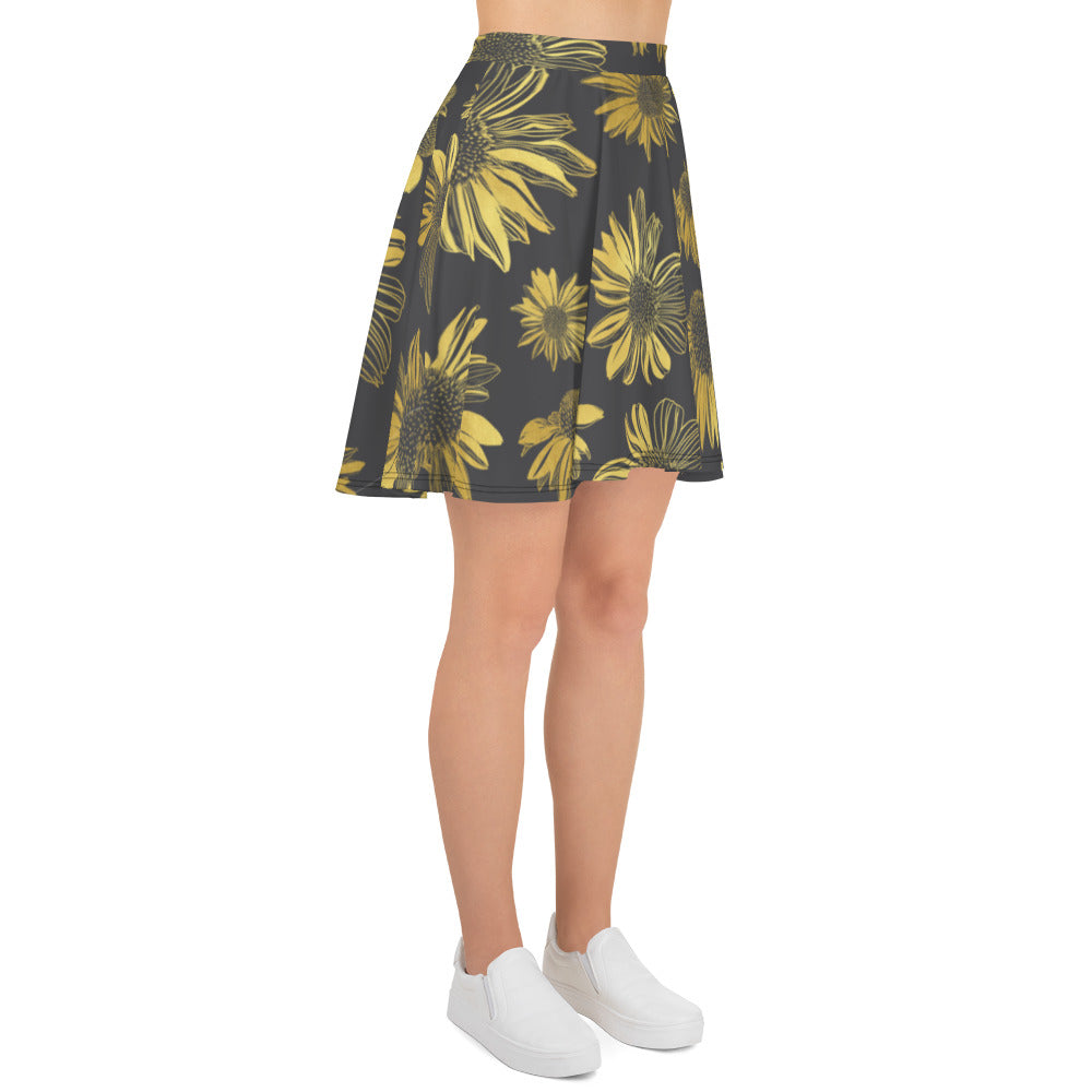 Skater Skirt - Golden flowers
