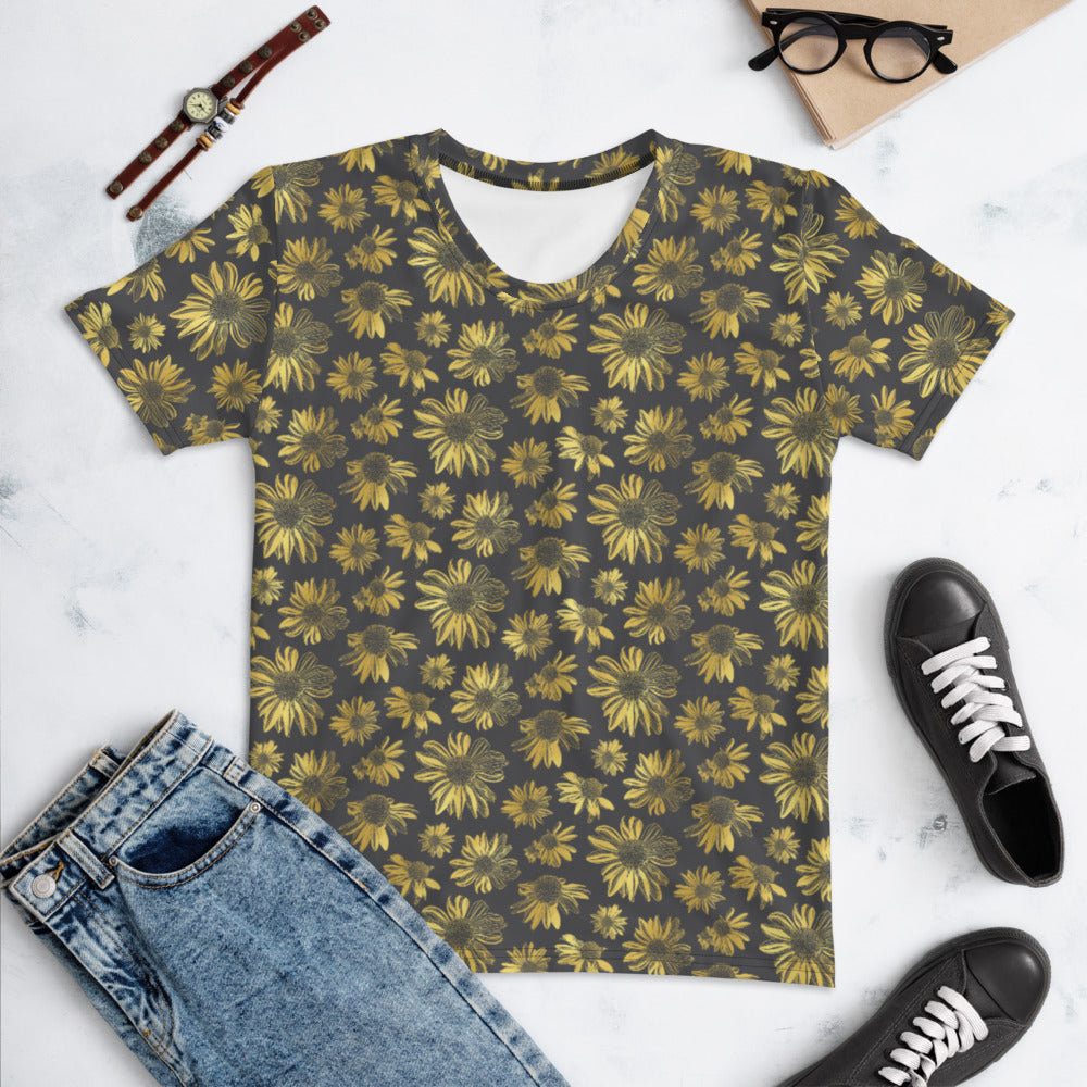 Women's T-shirt - Golden flowers