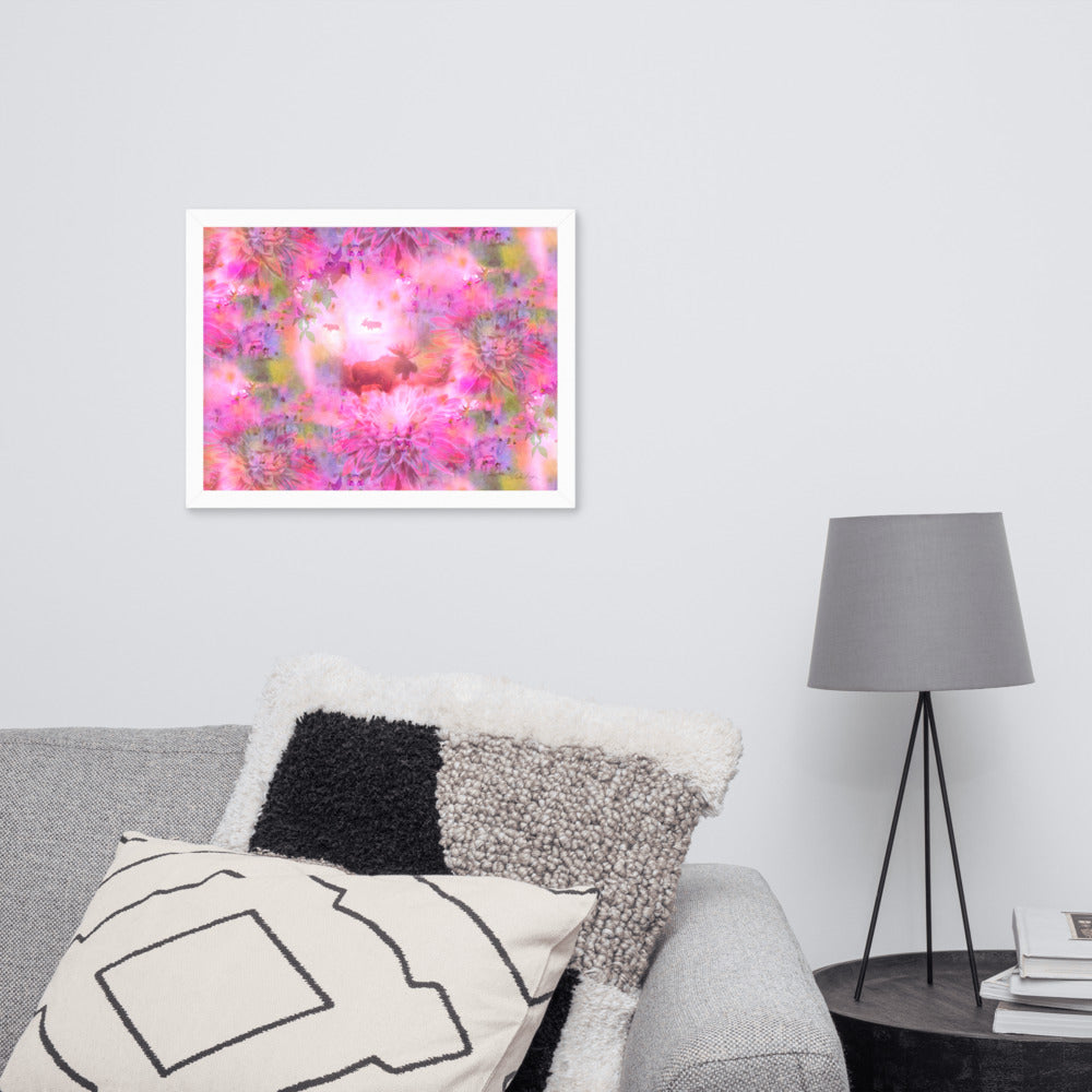 Fairytail moose and friends – Framed matte paper poster