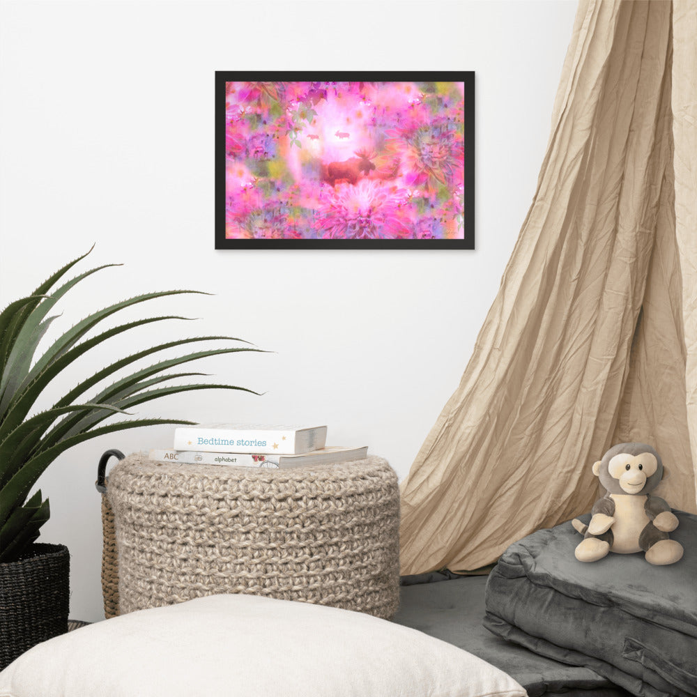 Fairytail moose and friends – Framed poster