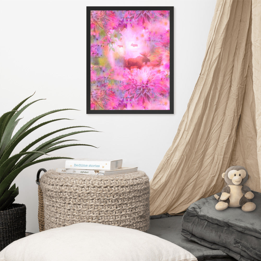 Framed poster - Fairytailmoose and friends