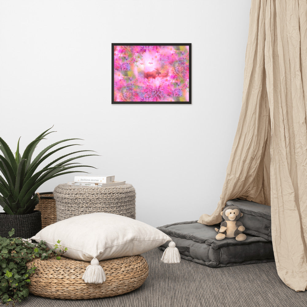 Fairytail moose and friends – Framed poster