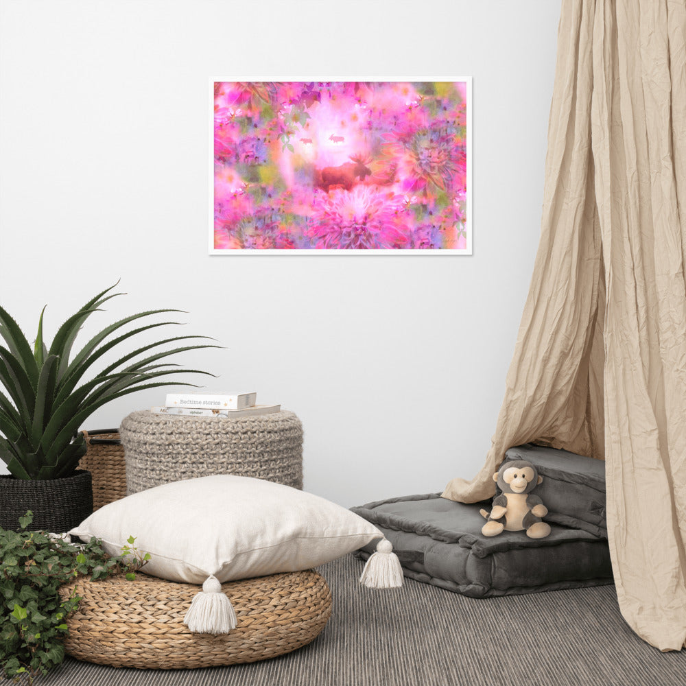 Fairytail moose and friends – Framed poster