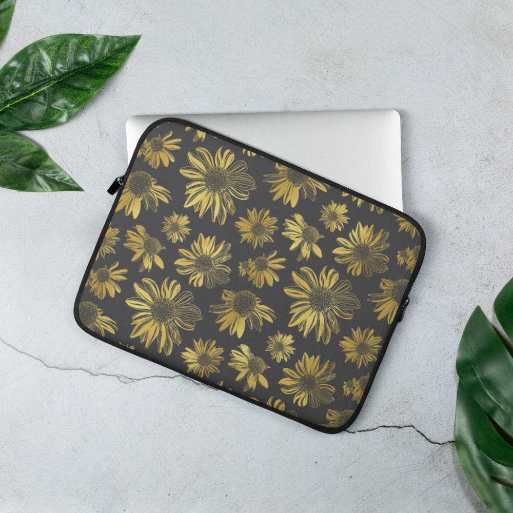 Laptop Sleeve - Golden flowers