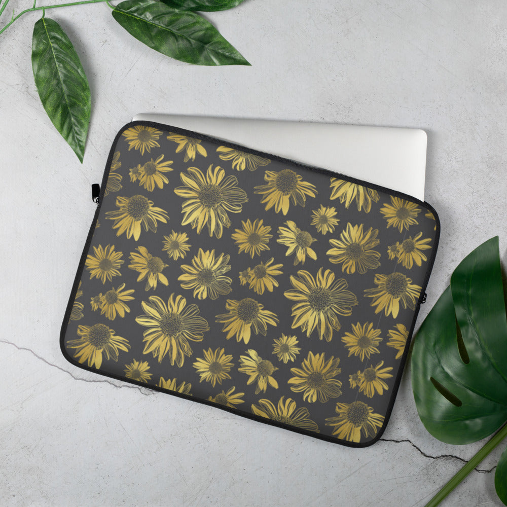 Laptop Sleeve - Golden flowers