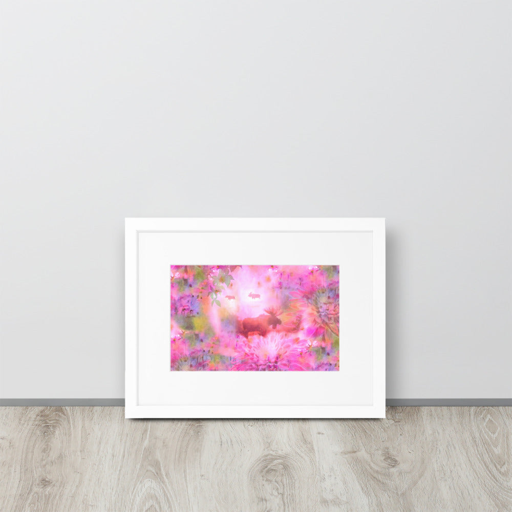 Matte Paper Framed Poster – Fairytail moose and friends