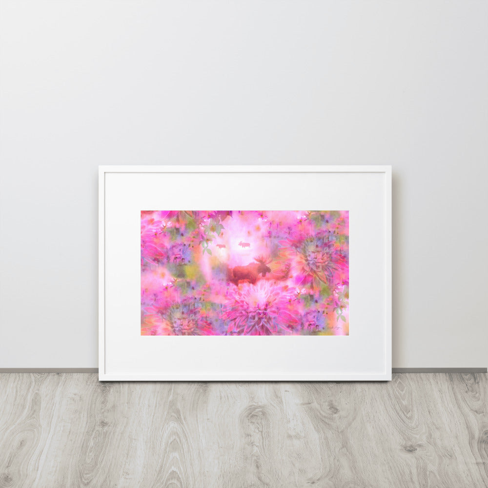 Matte Paper Framed Poster – Fairytail moose and friends