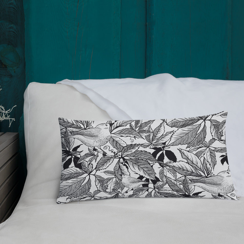 Premium Pillow - Black&White birds