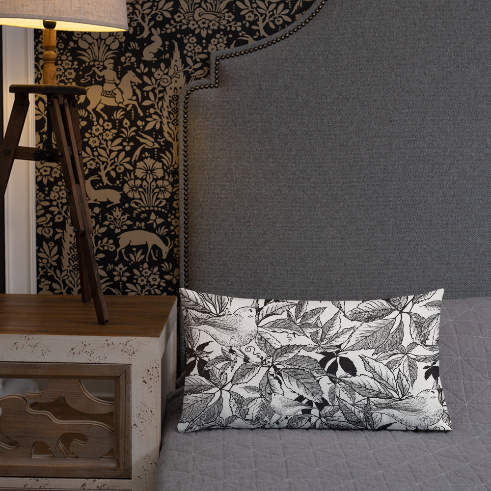 Premium Pillow - Black&White birds