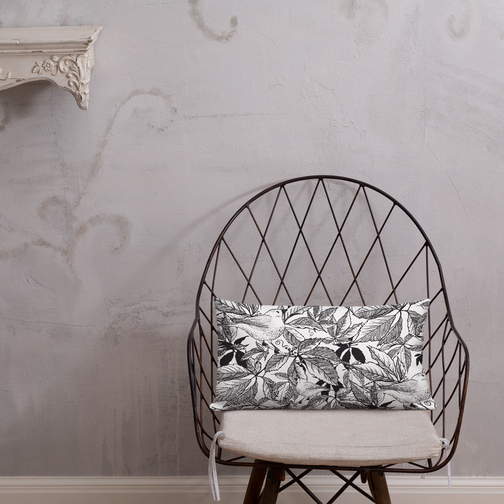 Premium Pillow - Black&White birds