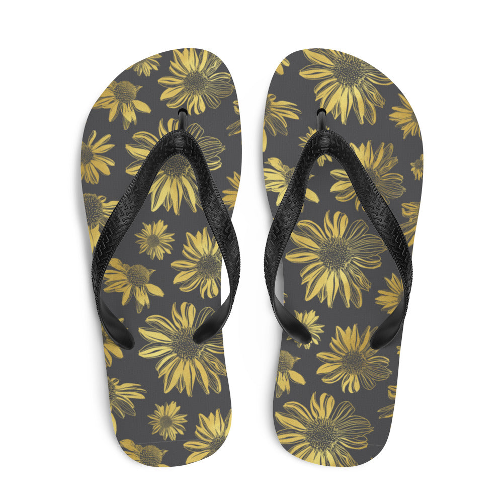 Flip-Flops - Golden flowers